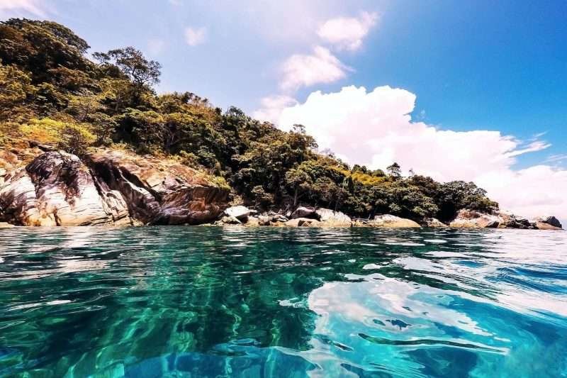 Crystal clear water for great scuba diving Racha Noi, Phuket